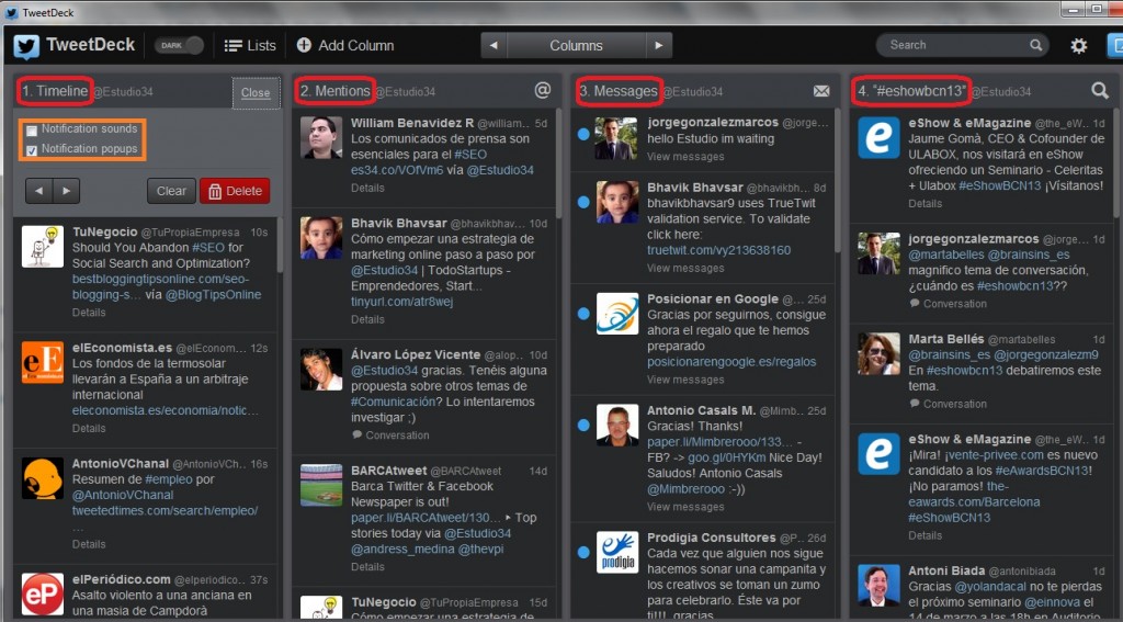 Tweetdeck - E-Studio34