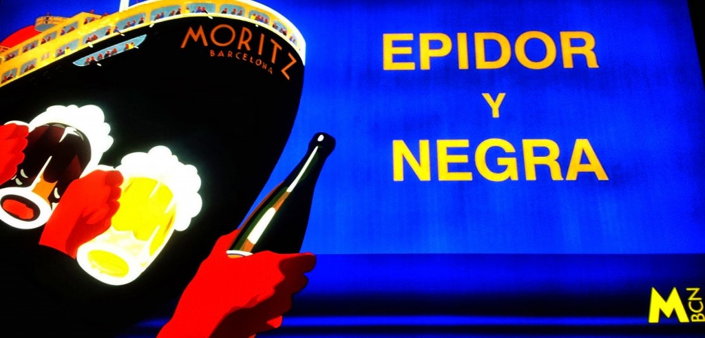 Slogan de la cerveza Mortiz Barcelona - Epidor Y Negra- Moritz