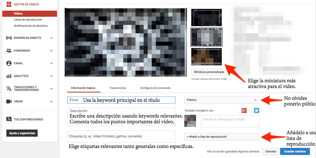 Optimización Videos de YouTube 01