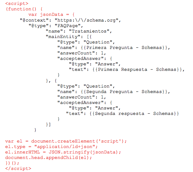 Datos estructurados: scrip json modificado