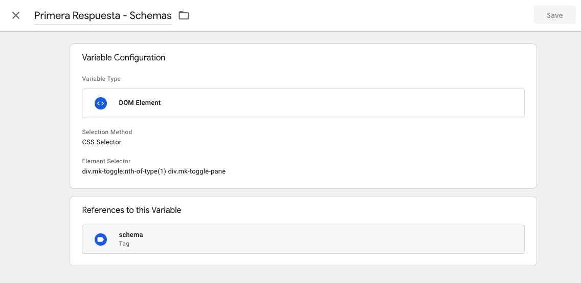 Datos estructurados: selector css para gtm respuestas