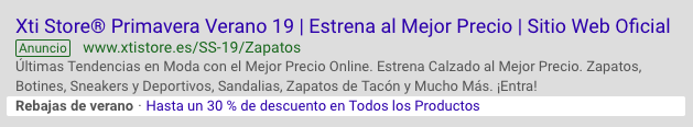 Anuncio de rebajas en Google Ads - estudio34